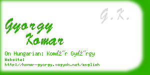 gyorgy komar business card